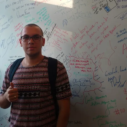 Vinicius Lima en la sede de Facebook en São Paulo
